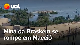 Maceió Mina da Braskem se rompe sob a lagoa Mundaú veja o momento [upl. by Bernice]