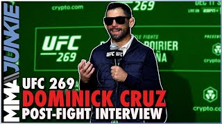 Dominick Cruz enjoying win not worried about whats next  UFC269 [upl. by Adnarram657]