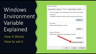 Environment Variables  Windows 10  How it works and how to set it [upl. by Farhi969]