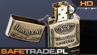 Zippo Jack Daniels Tennessee Whiskey Lighter Gold Emblem 254BJD  wwwsafetradepl [upl. by Dalis]