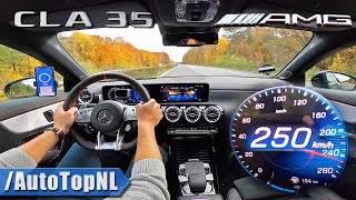 MercedesAMG CLA 35  TOP SPEED on AUTOBAHN NO SPEED LIMIT by AutoTopNL [upl. by Bucella997]