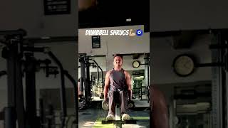 Dumbbell shrugs 🏋️💪🏼 shrugsworkout dumbbellshrugs workout hiphop bts mrbeast [upl. by Amre]