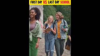 First Day Vs Last Day of School  School Farewell Day  shorts factside [upl. by Iraam277]