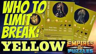 Top 10 Heroes to Limit Break in Yellow Empires and Puzzles [upl. by Fechter993]