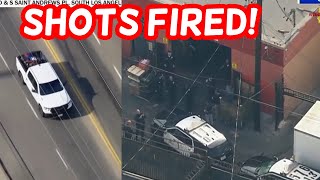 SHOTS FIRED WILD Live Police Chase LA california chase [upl. by Campbell54]