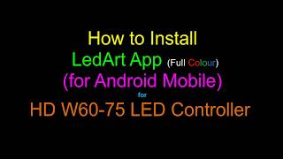 HD W6075 Led Control Full Colour LedArt App Settings [upl. by Pandich112]