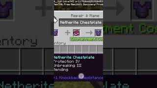 Best enchantments for chestplate in Minecraft [upl. by Luapleahcim]