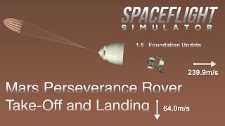 MARS PERSEVERENCE ROVER  Blueprints  TakeOff and Landing  SFS 15 [upl. by Sedecram8]