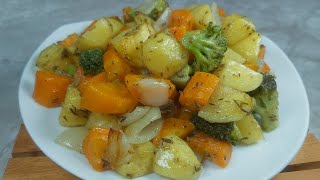 Its so delicious that I make it almost every day Roasted Vegetables Recipe Happycall Double Pan [upl. by Scoles]