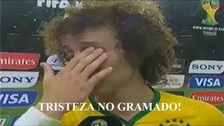 David Luiz chora no final do jogo Brasil x Alemanha [upl. by Eelarbed349]