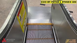 Mitsubishi Escalators at KLCC LRT Station amp Avenue K Link Kuala Lumpur Malaysia Down to LRT [upl. by Branen679]