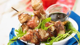 Recette  Brochettes de lotte à l’espagnole [upl. by Schou]