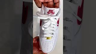 Nike Air Force 1 White Team Red Schopes CZ0326 100 shorts [upl. by Edac]