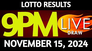 Lotto Result Today 900 pm draw November 15 2024 Friday PCSO LIVE [upl. by Ahsitauq601]