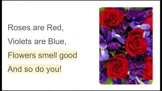 Flower Poem 1 Roses are Red  Teacher Trey [upl. by Hamal]