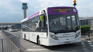 Buses at East Midlands Airport  May 2023 [upl. by Frank827]