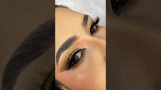 🤩Sparkly eye makeup tutorial with brown lens whos gonna try this color in your makeup [upl. by Christiano]