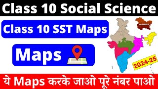 class 10 sst map work 202425  class 10 social science map work 202425  cbse board [upl. by Denni284]