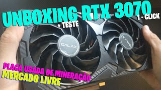 UNBOXING E TESTE  RTX 3070 GALAX 1  CLICK [upl. by Orsola909]