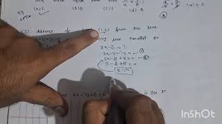 distance of point 12 from the line xy50 measure along line parallel to 3xy7 [upl. by Ahsytal]