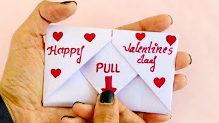 The easiest way to make a Origami Valentines Day Card in 5 minutes Valentine Cards Handmade Easy [upl. by Pilif]