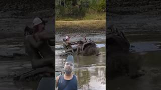 Girl Just Cant Stay on 4 Wheeler in the Mud shorts trending viralvideo viralshorts thar [upl. by Yenreit680]