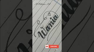 Comment your name for next wania nameart trendingcalligraphy cursivehandwriting art ytshorts [upl. by Fidelas]