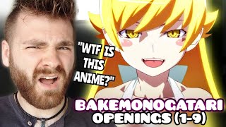 First Time Reacting to quotBakemonogatari Openings 19quot  New Anime Fan  REACTION [upl. by Errot]