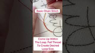 Basic Chain Stitch Quick Tutorial [upl. by Haidabo]