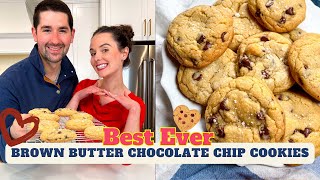 Brown Butter Chocolate Chip Cookies Recipe [upl. by Eiba]