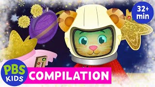 Daniel Tigers Neighborhood  Outer Space Compilation 🚀🌌  PBS KIDS [upl. by Kcirttap]