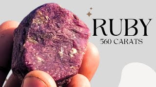 Huge Ruby 560 carats  Africa  Gemstone Cutting Performing Faceting amp Polishing [upl. by Beck]