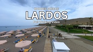 Lardos Rhodes Greece 2024  Full walking Tour  Lardos Beach [upl. by Regdirb]