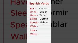 Spanish Verbs Part 1spanishlanguage spanishteacher [upl. by Fons]