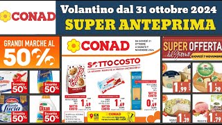 volantino CONAD dal 30 ottobre 2024 ✅ anteprima Sconti fino al 50 🔥 Super offerte e promozioni [upl. by Flight]