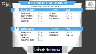 Albrighton CC Shropshire 1st XI v Wellington CC Shropshire 3rd XI [upl. by Adnaluy642]