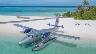 Most exclusive seaplane in the Maldives flight to Soneva Fushi AMAZING [upl. by Trilley]