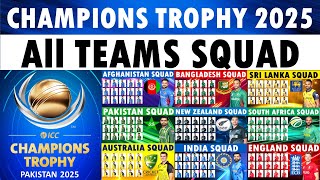 ICC Champions Trophy 2025 All teams Squad  All teams squad ICC Champions Trophy 2025 [upl. by Lobell]