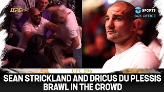 Sean Strickland and Dricus Du Plessis FIGHT at UFC 296 👀 🤯 UFC296 [upl. by Yticilef]