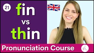 Practice Your English Pronunciation f vs th θ Sounds  Course 21 [upl. by Immas]