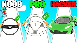 NOOB vs PRO vs HACKER  In Streeing Wheal Evolution  With Oggy And Jack  Rock Indian Gamer [upl. by Einohpets]