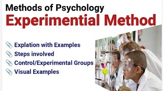 Experimental Method A scientific Method to study behavior Methods of Psychology Control experime [upl. by Etyak]