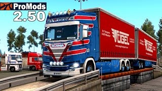 ETS2 GIGALINER  Scania V8 BDF auf der ProMods 250 1550 EURO TRUCK SIMULATOR 2 [upl. by Nae]