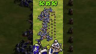 50 Paladins vs 50 Elite Genoese Crossbowmen AoE2 Shorts ageofempires gaming [upl. by Arammahs]