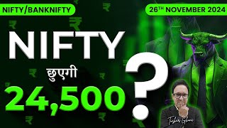 Nifty Prediction amp Bank Nifty Analysis for Tuesday  26th November 2024  Banknifty Tomorrow [upl. by Phillane474]