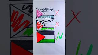 رسمت أعلام الدول العربية كلها💪😁 رسم علم السعودية 🇸🇦 رسم palestine makeuptutorial السعودية art [upl. by Aihsat]