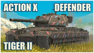 Caernarvon Action X IS3 Defender amp Tiger II • WoT Blitz Gameplay [upl. by Aelhsa229]