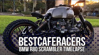 BMW R80RT Scrambler Timelapse Build [upl. by Dorise]