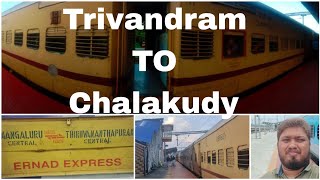 A TRAIN JOURNEY FROM TRIVANDRAM TO Chalakudy  KUMARI TAMILAN 🚊🚊🚊 [upl. by Nivlag]