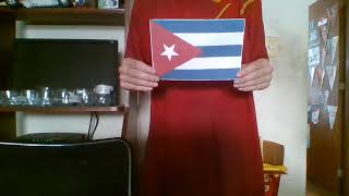 My flag of Cuba and their national anthem quotLa Bayamesaquot [upl. by Evalyn]